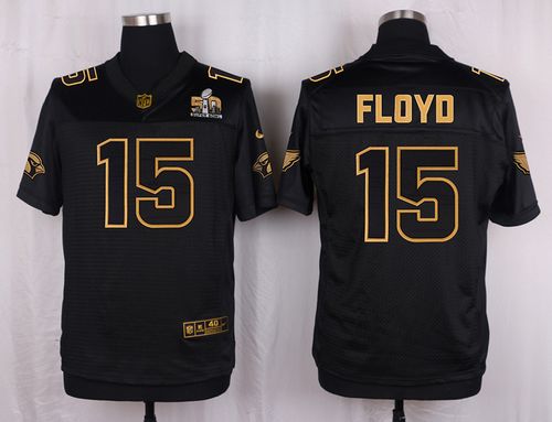 Nike Cardinals #15 Michael Floyd Pro Line Black Gold Collection Men's Stitched NFL Elite Jersey