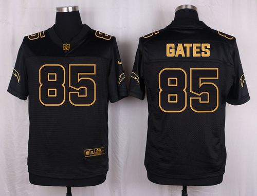 Nike Chargers #85 Antonio Gates Black Men's Stitched NFL Elite Pro Line Gold Collection Jersey