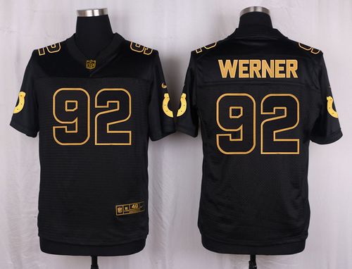 Nike Colts #92 Bjoern Werner Black Men's Stitched NFL Elite Pro Line Gold Collection Jersey