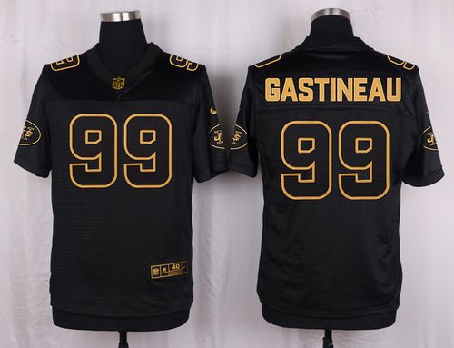 Nike Jets #99 Mark Gastineau Black Men's Stitched NFL Elite Pro Line Gold Collection Jersey