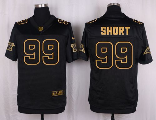 Nike Panthers #99 Kawann Short Black Men's Stitched NFL Elite Pro Line Gold Collection Jersey