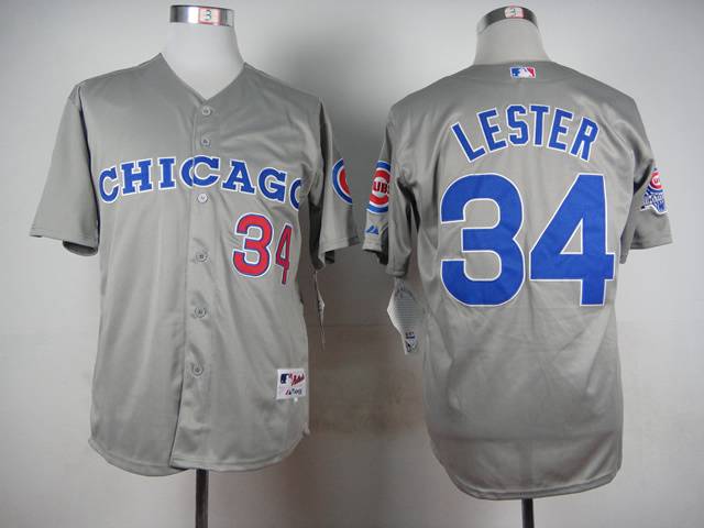 Men's Chicago Cubs #34 Lester 1990 Turn Back The Clock Gray Jersey