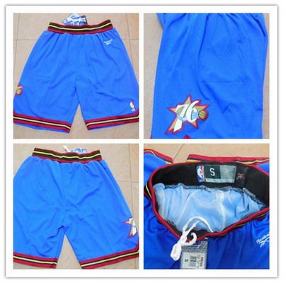 Men's Philadelphia 76ers Blue Soul Swingman Throwback Short