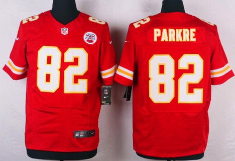 Men's Kansas City Chiefs #82 Brian Parker Red Team Color NFL Nike Elite Jersey