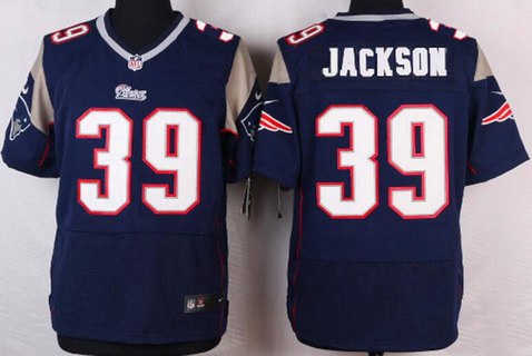 Men's New England Patriots #39 Steven Jackson Navy Blue Team Color NFL Nike Elite Jersey