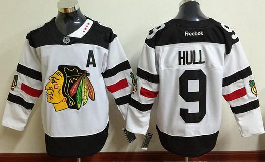 Men's Chicago Blackhawks #9 Bobby Hull Reebok White 2016 Stadium Series Premier Jersey