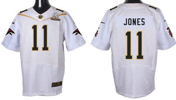 Men's Atlanta Falcons #11 Julio Jones White 2016 Pro Bowl Nike Elite Jersey