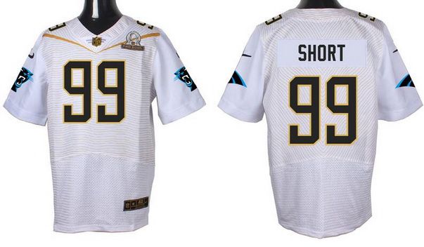 Men's Carolina Panthers #99 Kawann Short White 2016 Pro Bowl Nike Elite Jersey