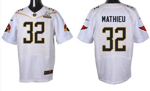 Men's Arizona Cardinals #32 Tyrann Mathieu White 2016 Pro Bowl Nike Elite Jersey