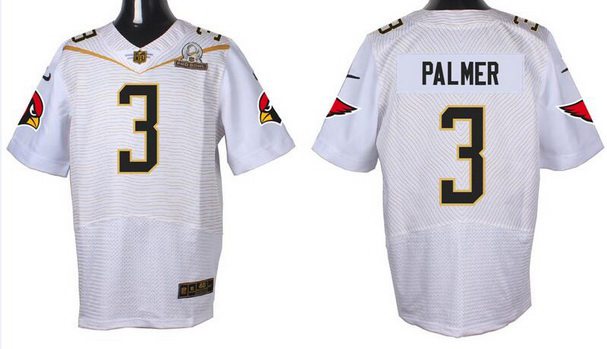 Men's Arizona Cardinals #3 Carson Palmer White 2016 Pro Bowl Nike Elite Jersey