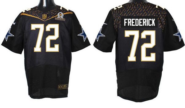 Men's Dallas Cowboys #72 Travis Frederick Black 2016 Pro Bowl Nike Elite Jersey