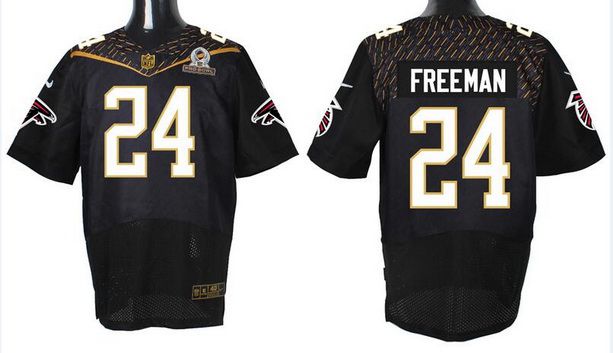 Men's Atlanta Falcons #24 Devonta Freeman Black 2016 Pro Bowl Nike Elite Jersey