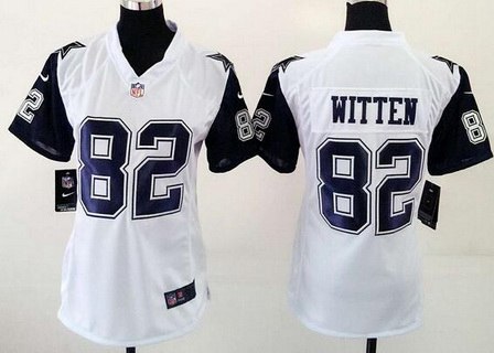 Women's Dallas Cowboys #82 Jason Witten Nike White Color Rush 2015 NFL Game Jersey