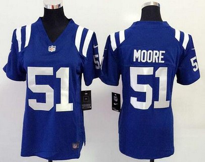 Women's Indianapolis Colts #51 Henoc Muamba Royal Blue Team Color NFL Nike Game Jersey