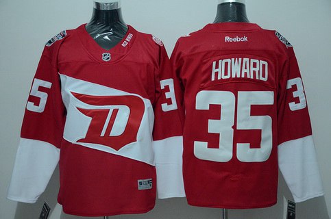 Detroit Red Wings #35 Jimmy Howard Reebok Red 2016 Stadium Series Team Premier Jersey