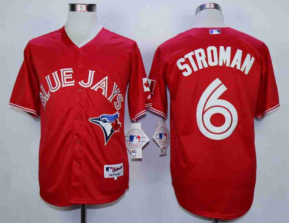 Men's Toronto Blue Jays #6 Marcus Stroman Red 2015 Canada Day Cool Base Jersey