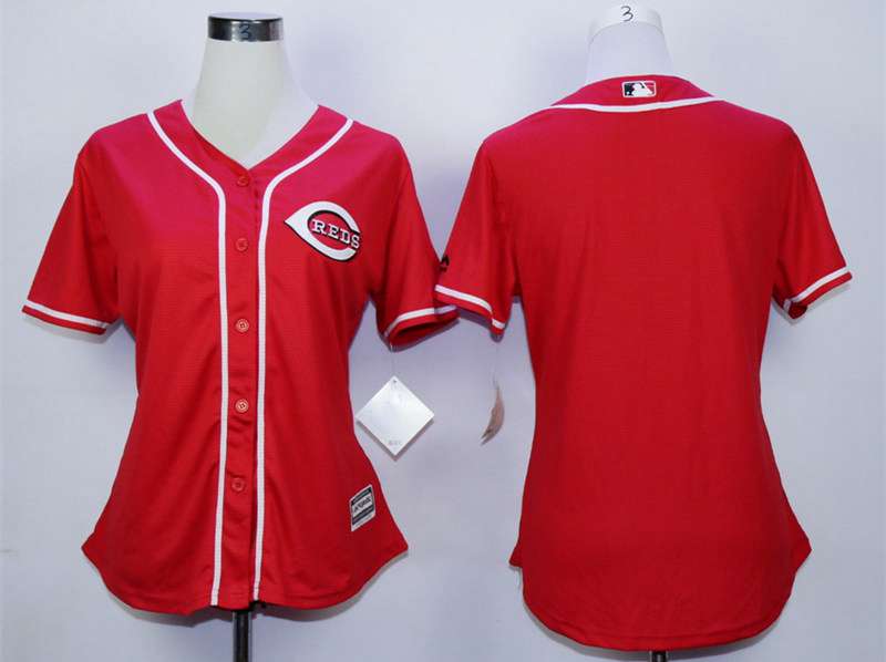 Cincinnati Reds Blank Red Women New Cool Base Jersey