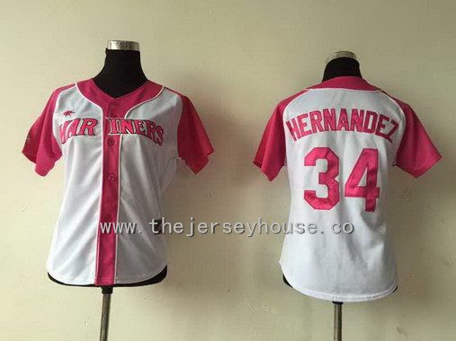 Seattle Mariners #34 Felix Hernandez 2012 Fashion Womens By Majestic Athletic Jersey