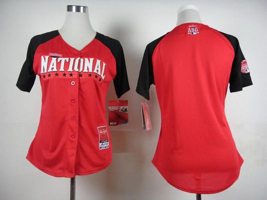 Women's National League Blank 2015 MLB All-Star Red Cool Base Jersey