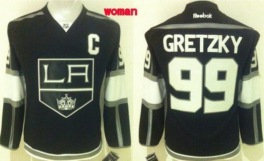 Women's Los Angeles Kings #99 Wayne Gretzky Reebok Black Hockey Jersey