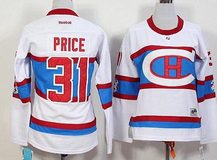 Women's Montreal Canadiens #31 Carey Price Reebok White 2016 Winter Classic Premier Jersey