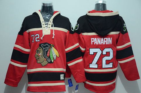 Men's Chicago Blackhawks #72 Artemi Panarin Old Time Hockey Red Hoodie