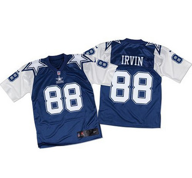 Nike Cowboys #88 Michael Irvin Navy BlueWhite Throwback Men's Stitched NFL Elite Jersey