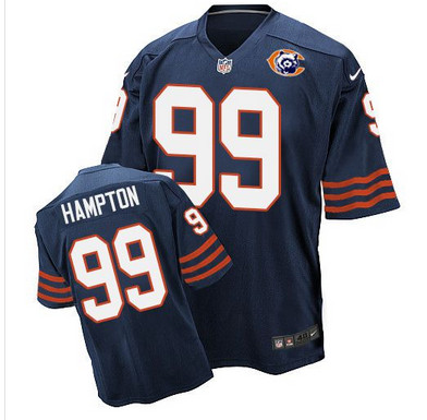 Nike Bears #99 Dan Hampton Navy Blue Throwback Men's Stitched NFL Elite Jersey