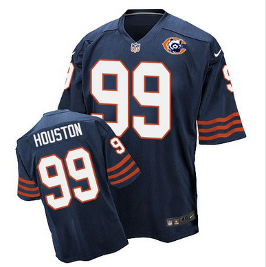 Nike Bears #99 Lamarr Houston Navy Blue Throwback Men's Stitched NFL Elite Jersey