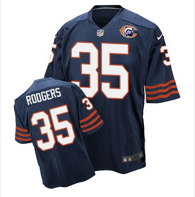 Nike Bears #35 Jacquizz Rodgers Navy Blue Throwback Men's Stitched NFL Elite Jersey