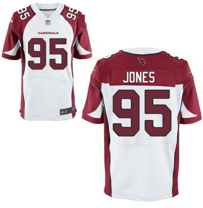 Men's Arizona Cardinals #95 Chandler Jones White Road NFL Nike Elite Jersey