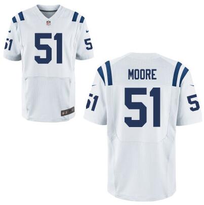 Men's Indianapolis Colts #51 Sio Moore White Road NFL Nike Elite Jersey