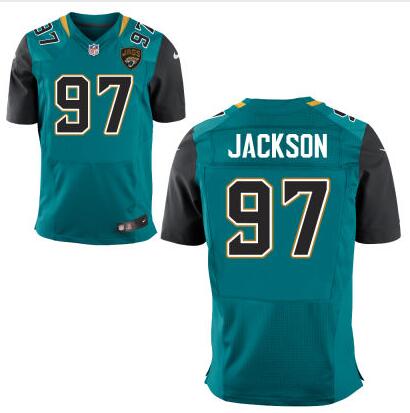 Men's Jacksonville Jaguars #97 Malik Jackson Teal Green Alternate NFL Nike Elite Jersey