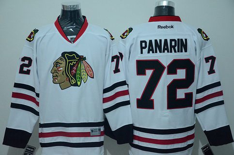 Men's Chicago Blackhawks #72 Artemi Panarin Road White Premier Reebok Hockey Jersey