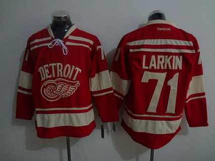 Men's Detroit Red Wings #71 Dylan Larkin 2014 Winter Classic Red Jersey