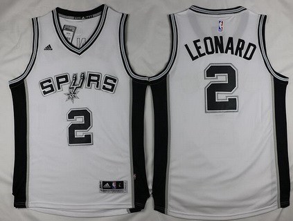 Men's San Antonio Spurs #2 Kawhi Leonard Revolution 30 Swingman 2015-16 White Jersey