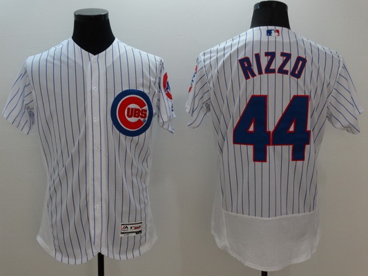 Men's Chicago Cubs #44 Anthony Rizzo White Flexbase 2016 MLB Player Jersey