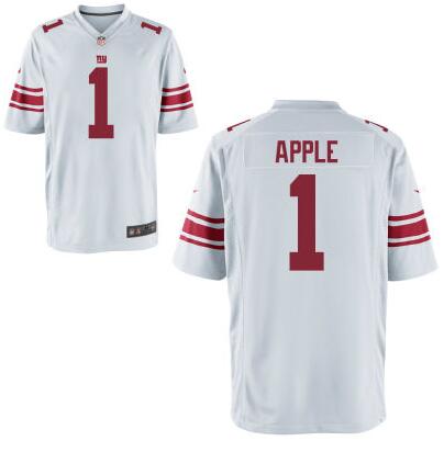 Youth New York Giants #1 Eli Apple Nike White 2016 Draft Pick Game Jersey