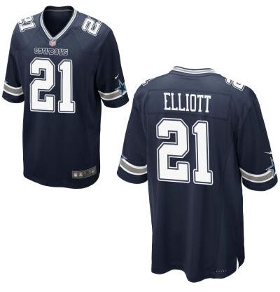 Youth Dallas Cowboys #21 Ezekiel Elliott Nike Navy 2016 Draft Pick Game Jersey