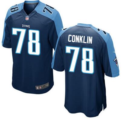 Youth Tennessee Titans #78 Jack Conklin Nike Navy 2016 Draft Pick Game Jersey