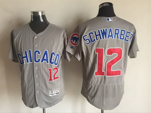 Men's Chicago cubs #12 Kyle Schwarber Royal Blue Pullover Cooperstown Cool Base Jersey