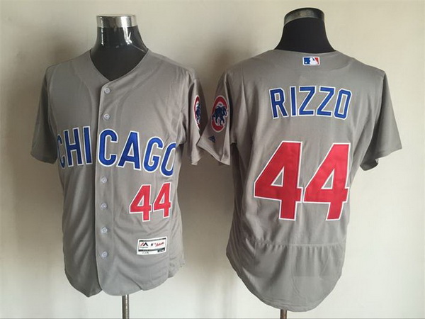 Men's Chicago Cubs #44 Anthony Rizzo Gray Road 2016 Flexbase Majestic Baseball Jersey