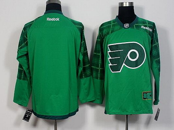 Men's Philadelphia Flyers Blank Green 2016 St. Patrick's Day Hockey Jersey