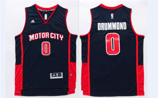 Men's Detroit Pistons #0 Andre Drummond Revolution 30 Swingman Navy Blue Jersey