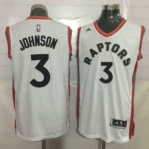 Men's Toronto Raptors #3 James Johnson White New NBA Rev 30 Swingman Jersey