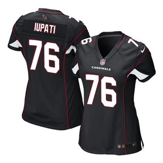 Women's Arizona Cardinals #76 Mike Iupati Arizona Cardinals Nike Elite Black Alternate Jersey