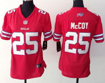 Women's Buffalo Bills #25 LeSean McCoy Nike Red Color Rush 2015 NFL Game Jersey