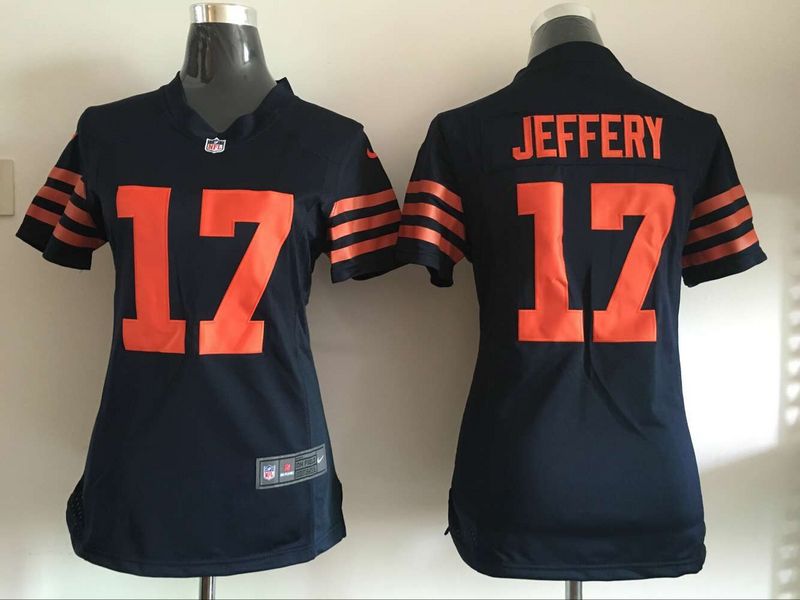 Women's Chicago Bears #17 Alshon Jeffery Nike Blue With Orange Game Jersey