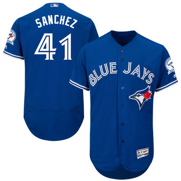 Men's Toronto Blue Jays #41 Aaron Sanchez Royal Blue 2016 Flexbase Majestic Baseball Jersey