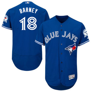 Men's Toronto Blue Jays #18 Darwin Barney Royal Blue 2016 Flexbase Majestic Baseball Jersey